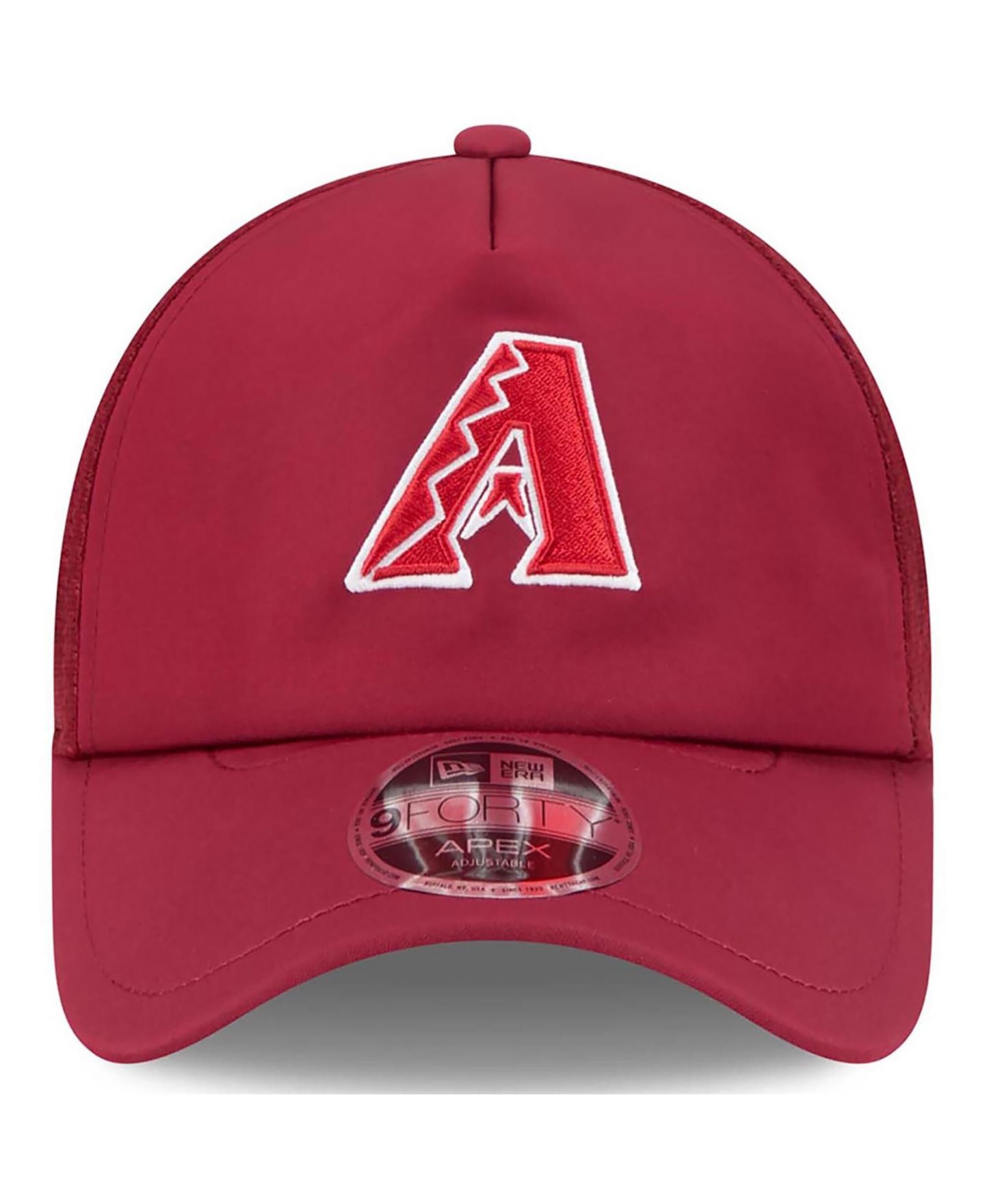 Мужская кепка New Era Dark Red Arizona Diamondbacks 2026 Batting Practice Apex 9FORTY Adjustable Trucker Hat — фото 2