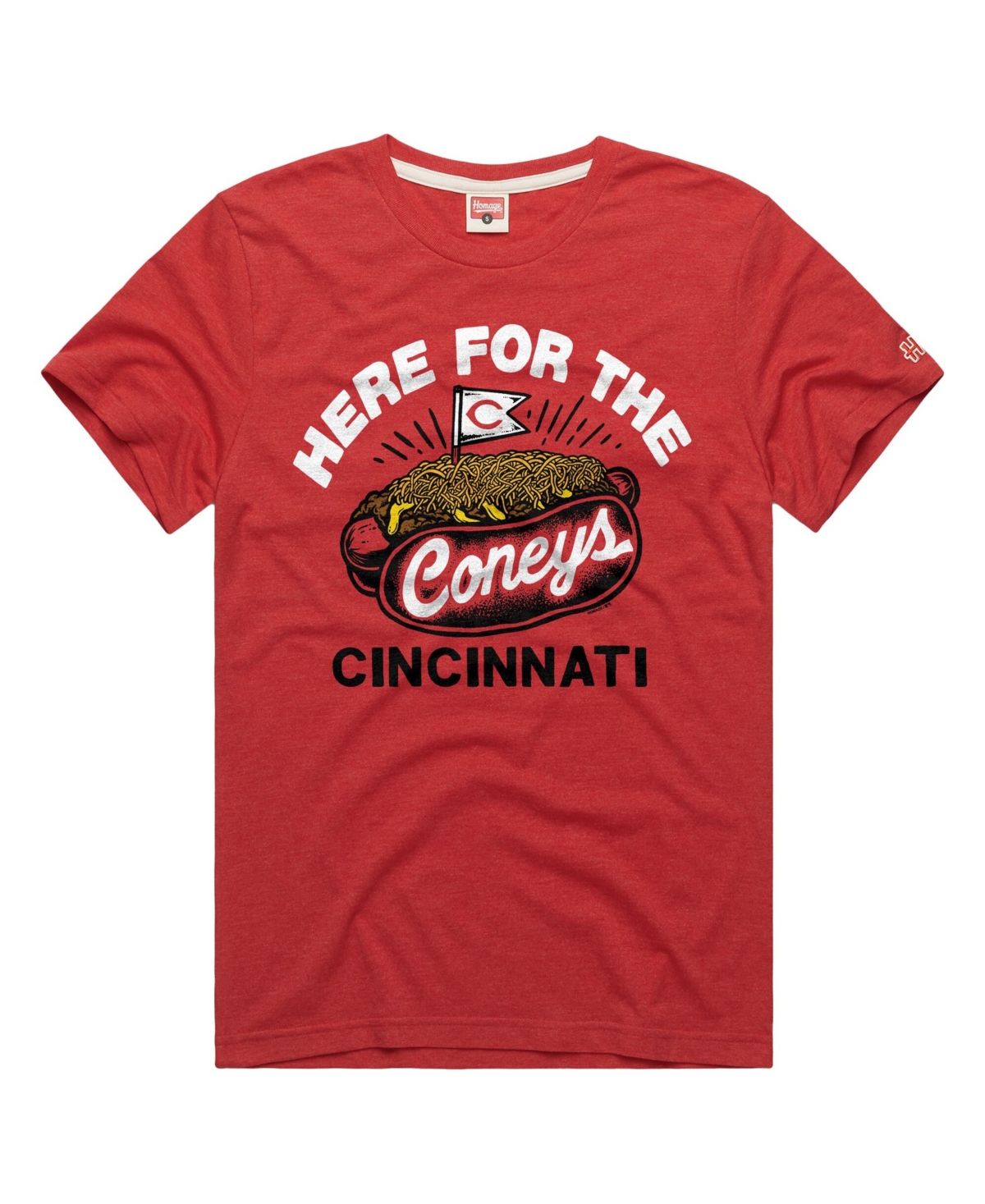 Homage Men's Red Cincinnati Reds Tri-blend Hyperlocal T-shirt