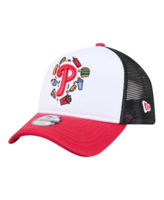 Big Boys and Girls White/Red Philadelphia Phillies Food A-Frame 9FORTY Trucker Adjustable Hat