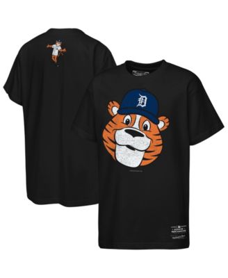 Big Boys and Girls Black Detroit Tigers Big Face Mascot T-Shirt