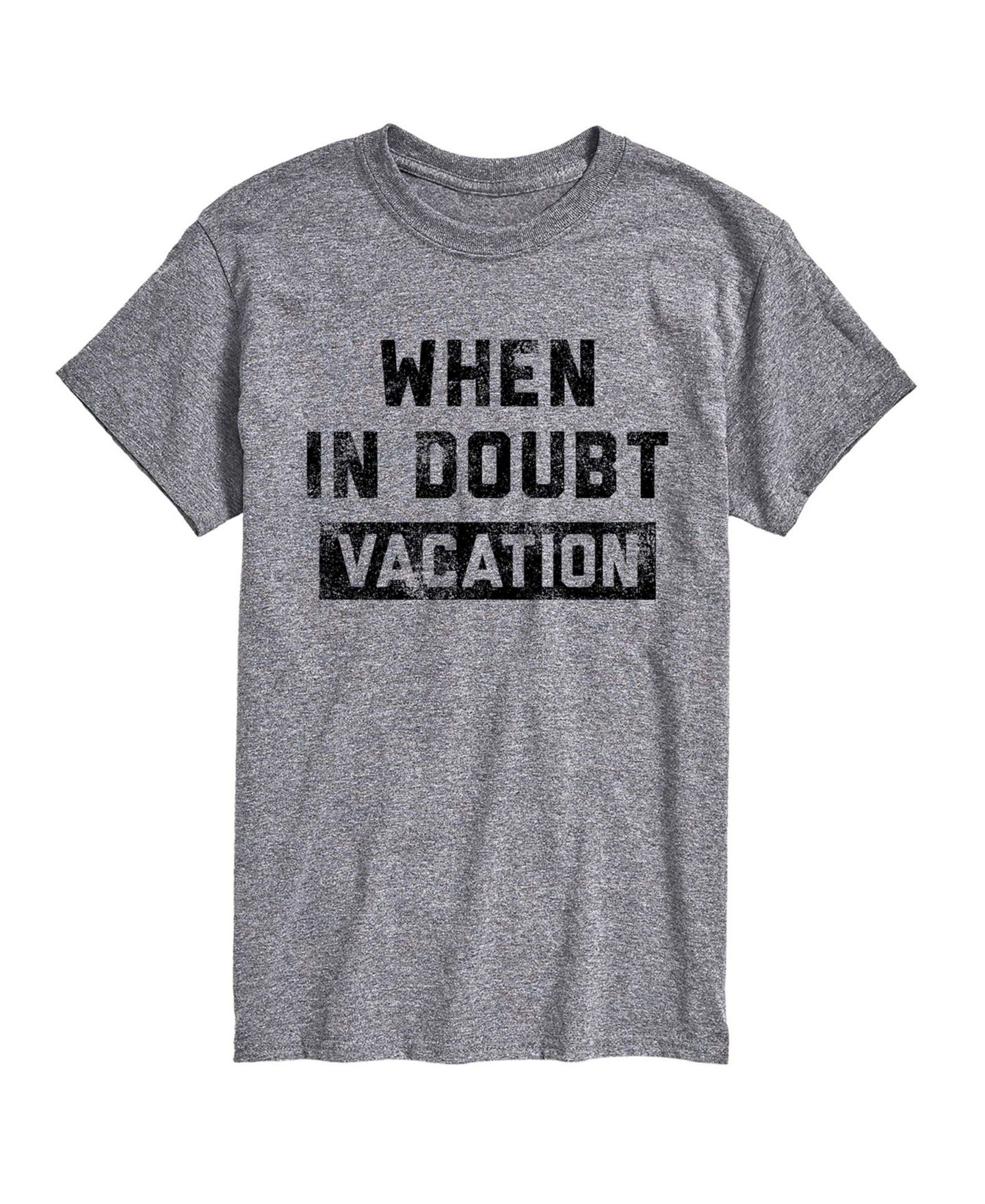 Мужская футболка AIRWAVES Instant Message When In Doubt Vacation Graphic, цвет: Меланжевый — фото 1