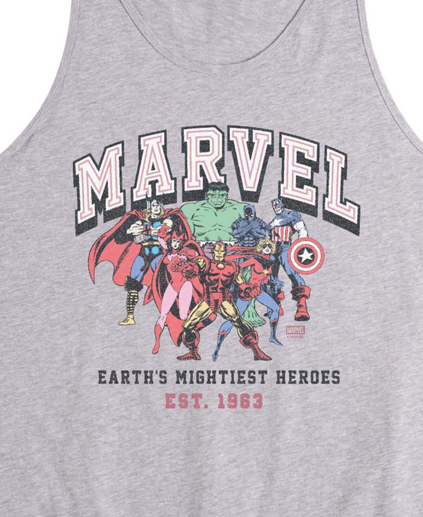 Мужской топ AIRWAVES Marvel Collegiate Faded Graphic, цвет: Меланжевый — фото 3
