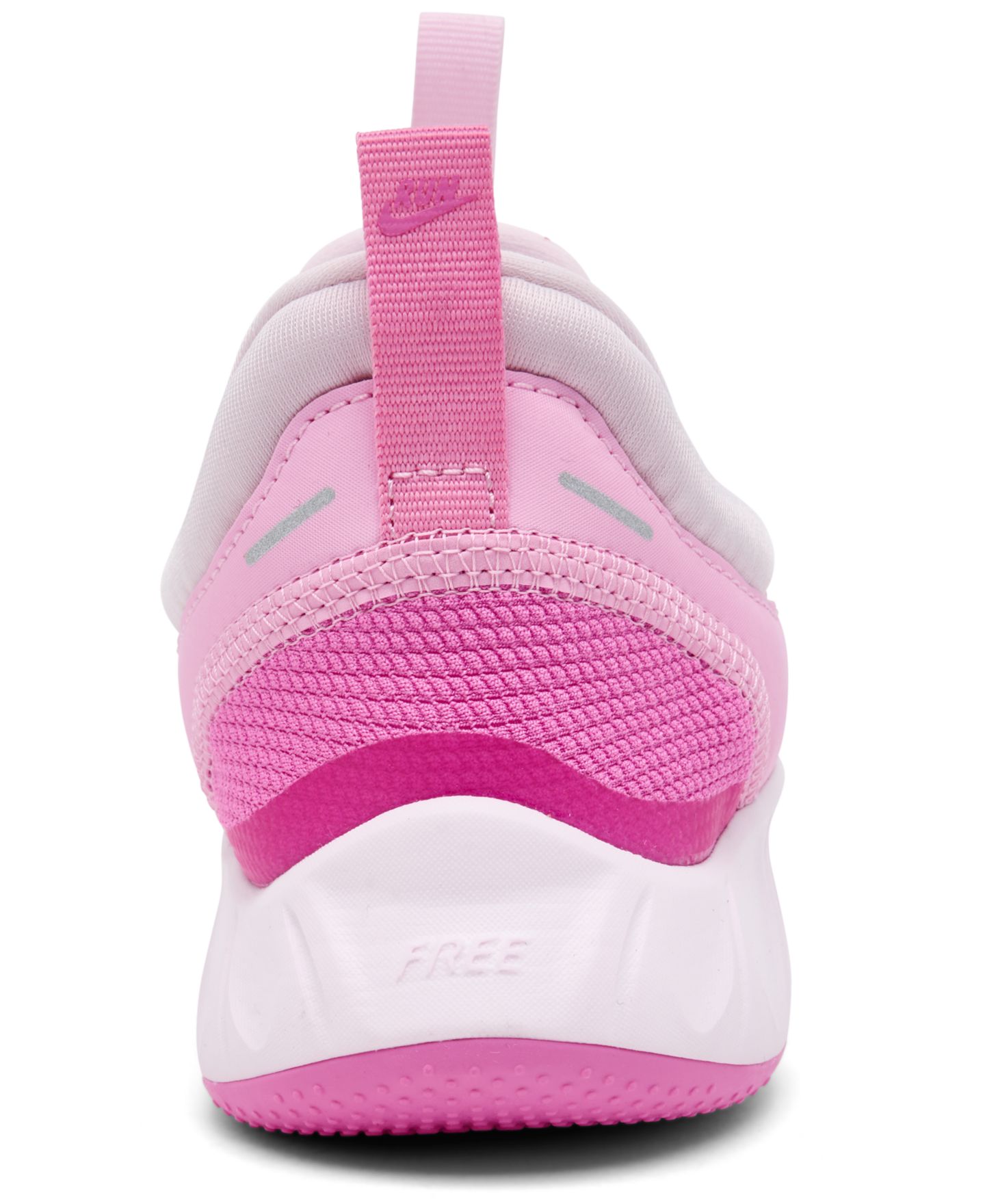 Детские кроссовки Nike Little Kids Free Ride Elastic Lace Running, цвет: Розовый / Белый — фото 4