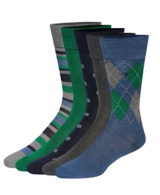 Men's Crew Length Dress Socks, 5-Pack 