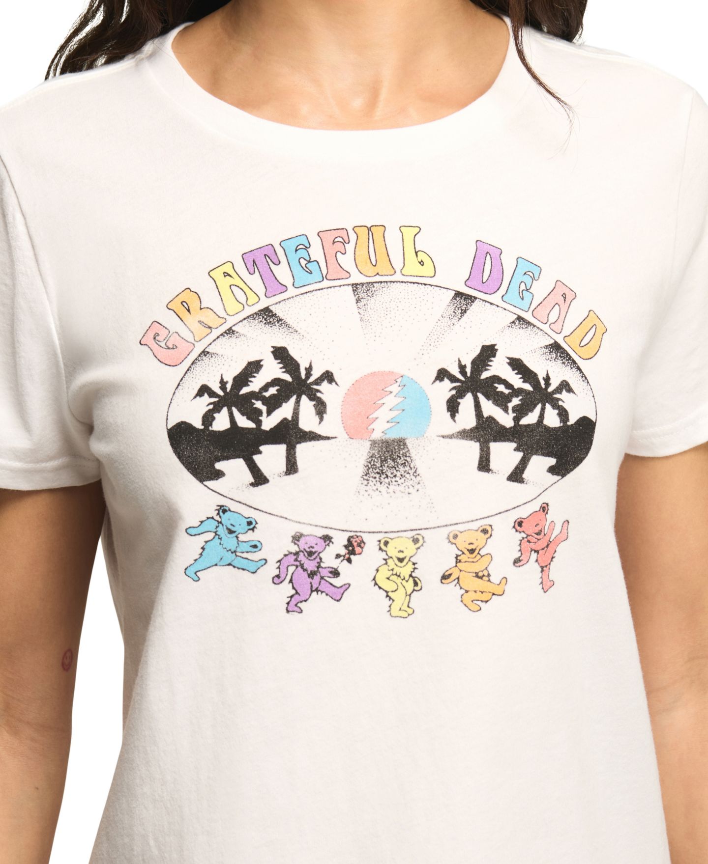 Женская футболка Lucky Brand Grateful Dead Graphic Crewneck, цвет: Яркий белый — фото 4