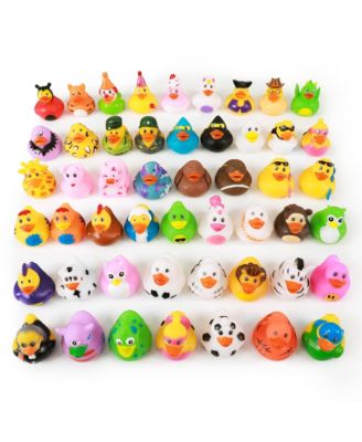 50 Pack Rubber Duck Bath Toy Party Favors