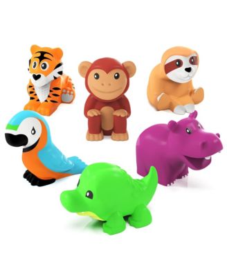 6 Pack Rainforest Mold Free Bath Toys