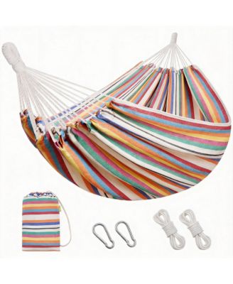 Brazilian Hammock Tree Straps Canvas Portable Outdoor Indoor Carry Bag set