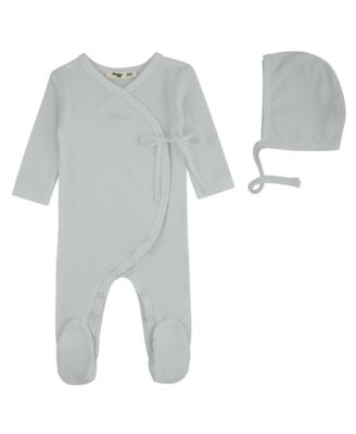 Baby ( 1M to 12M ) Lil Love Embroidered Wrap Footie and Bonnet