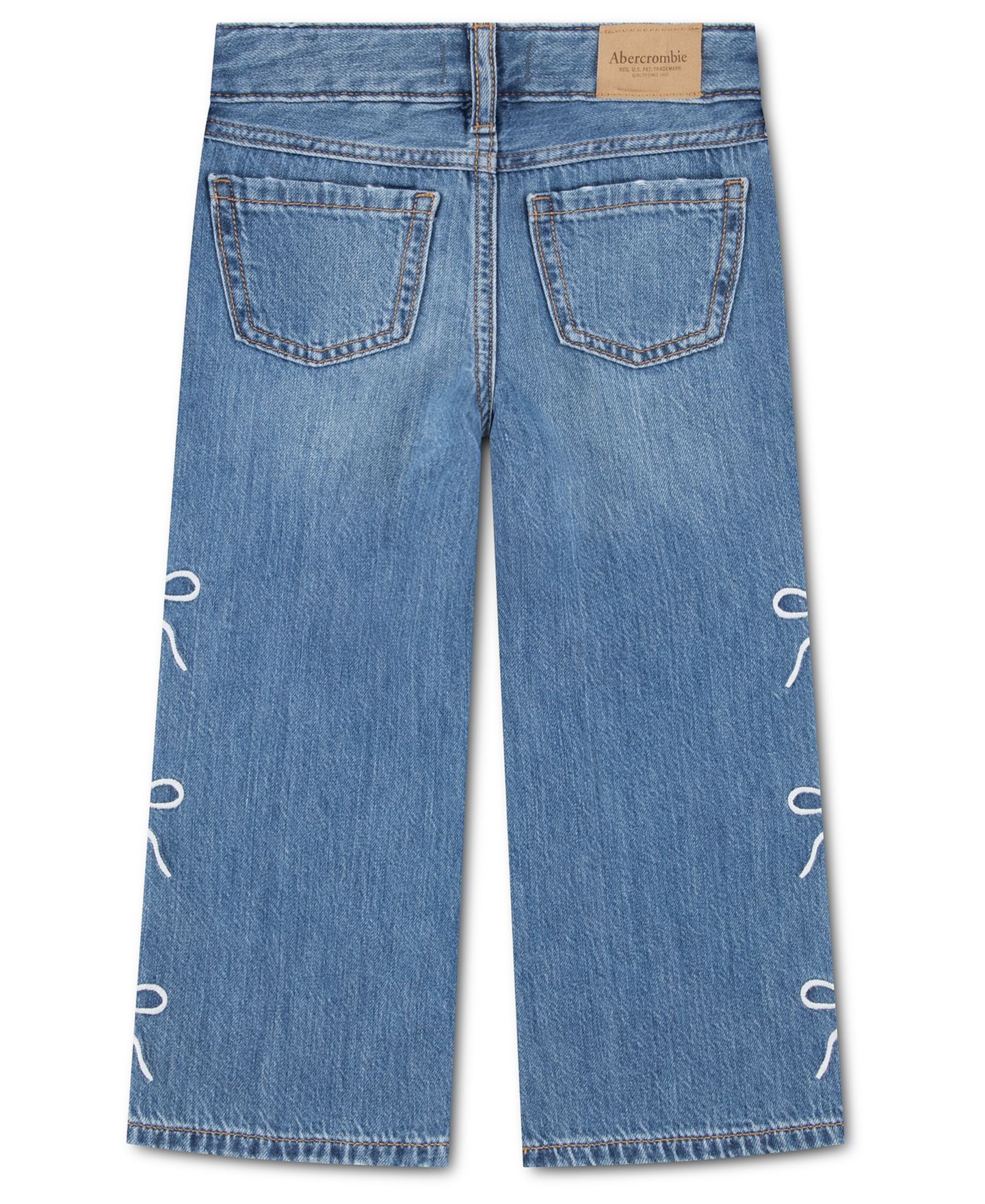 Джинсы abercrombie kids Bow Baggy Jeans для девочек-малышей, цвет: Синий — фото 2