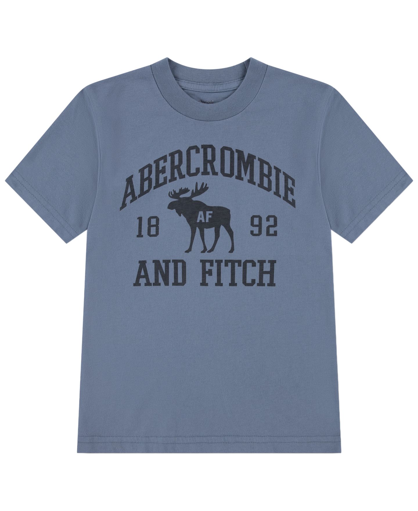 Футболка abercrombie kids Moose Lockup Short-Sleeve для мальчиков, цвет: Серо-бежевый — фото 1