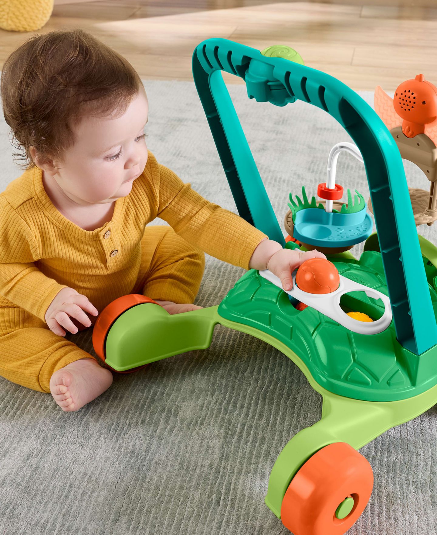 Детские игрушки Fisher Price Moves with You Turtle Walker with 5 Balls Push Toy — фото 3
