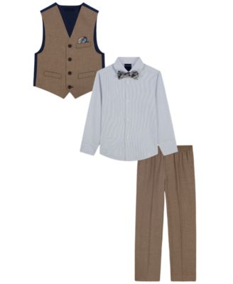 Boys' 2T-7 Long-Sleeve Shirt, Vest, Pants and Bowtie, 4-Piece Set