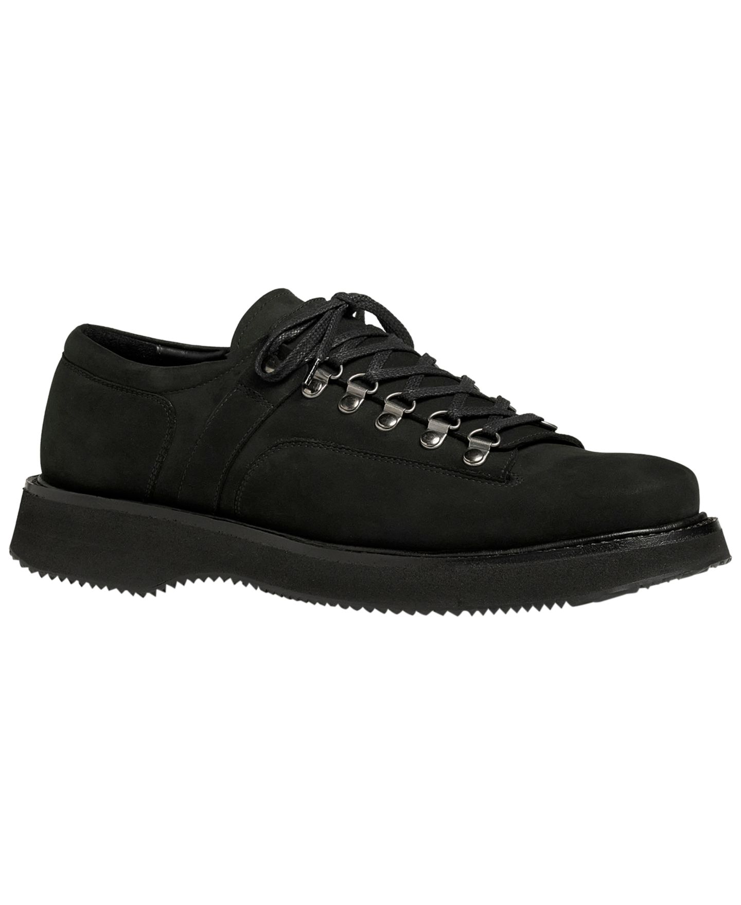 Мужские ботинки Anthony Veer Cortina Nubuck Leather Hiker Low, цвет: Карбоновый чёрный нубуковый кожаный — фото 1