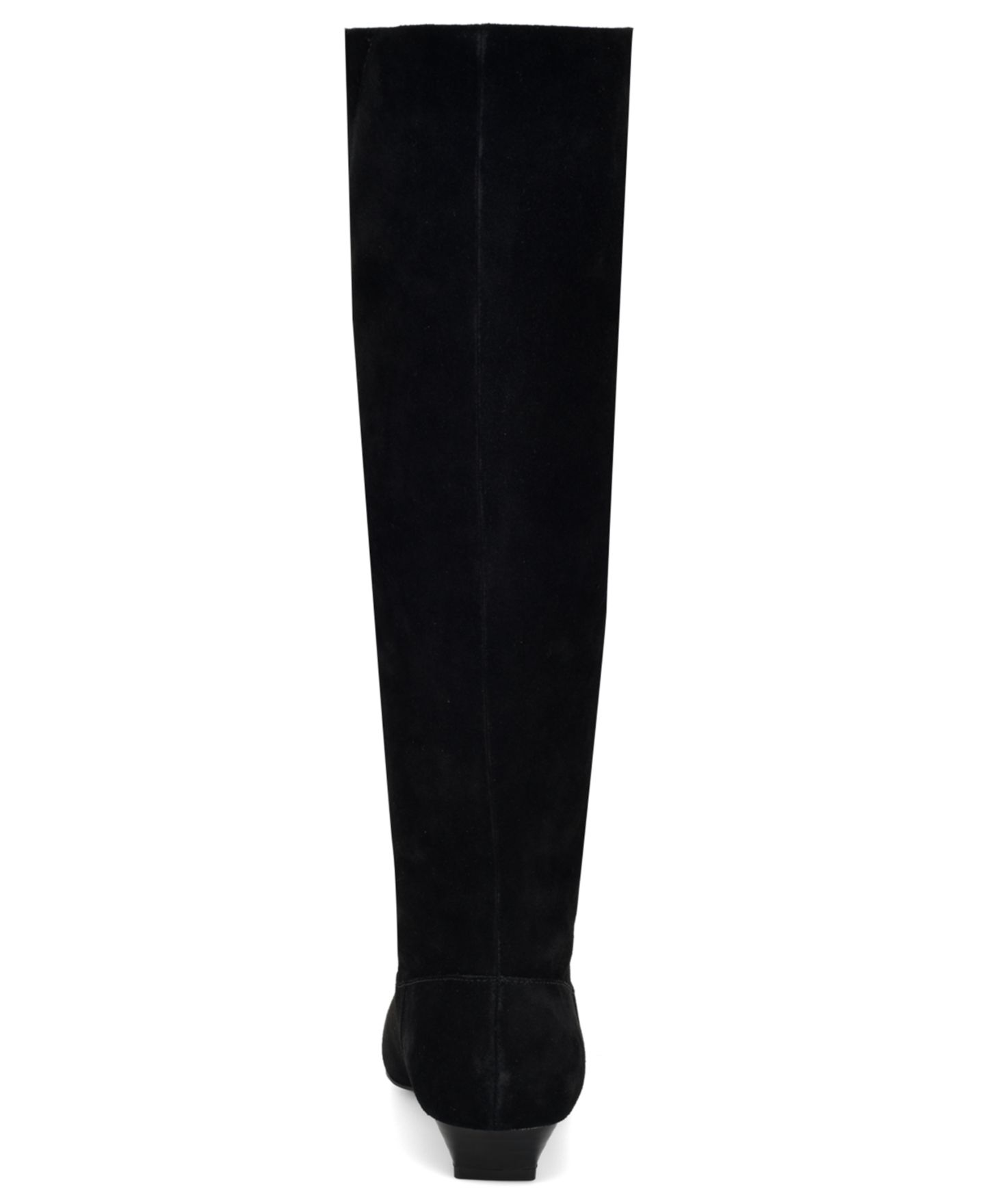 Женские ботинки Nine West Morisa Tall Suede Dress Boots, цвет: Чёрный замшевый — фото 3