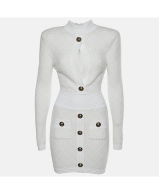 Women's Knit Mohair Blend Bodycon Mini Dress