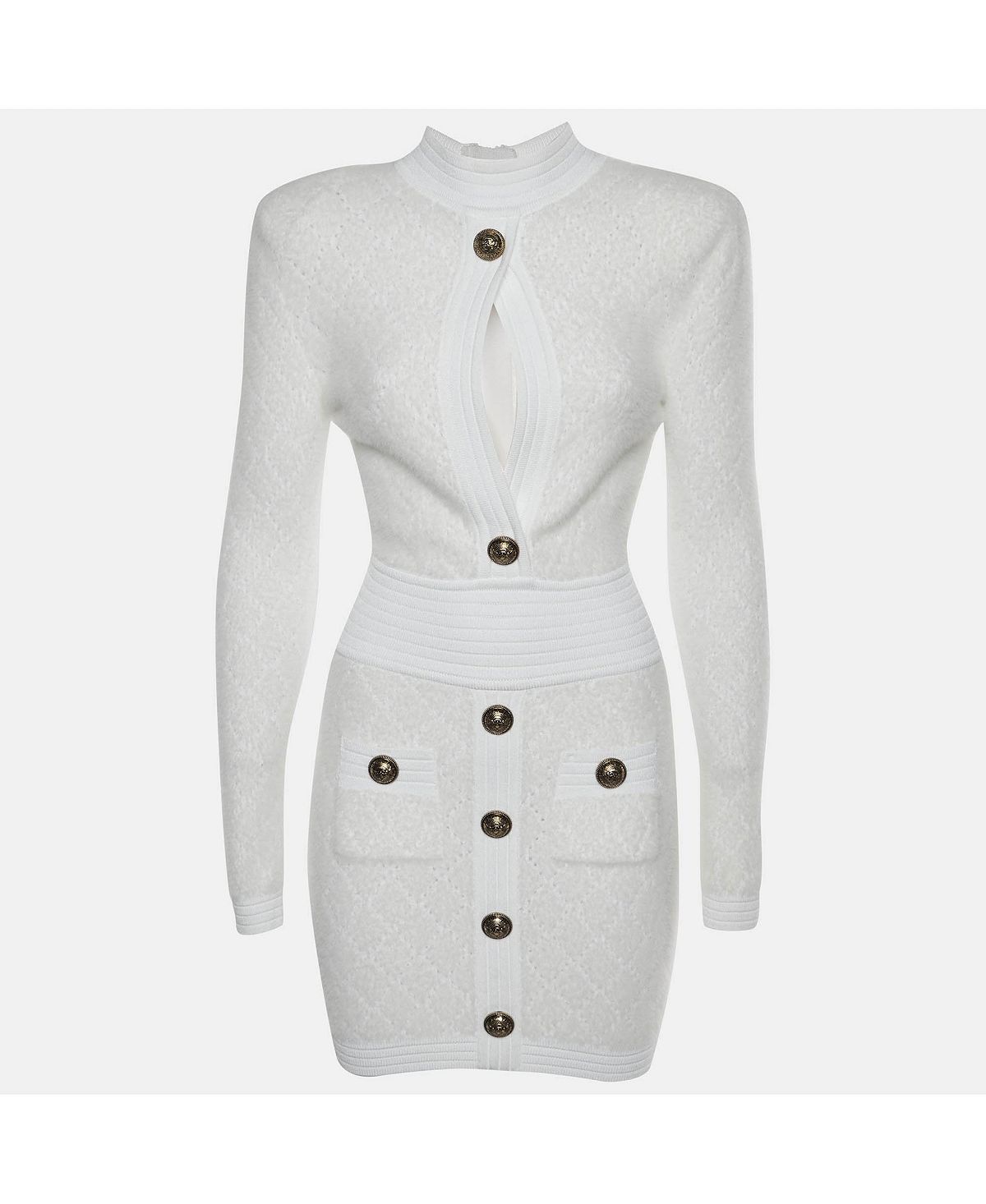 Pre-Owned Balmain Women's Knit Mohair Blend Bodycon Mini Dress view 1 — MAYCSS fashion products