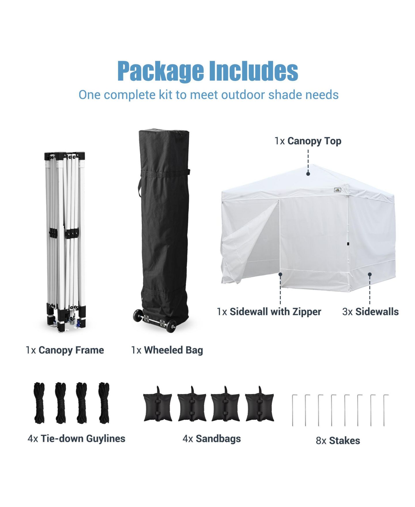 Детские игрушки WinSpin Modular Prize Wheel and 10x10ft Pop Up Canopy 4 Sidewalls 12 Backup Panels, цвет: Natrual — фото 5