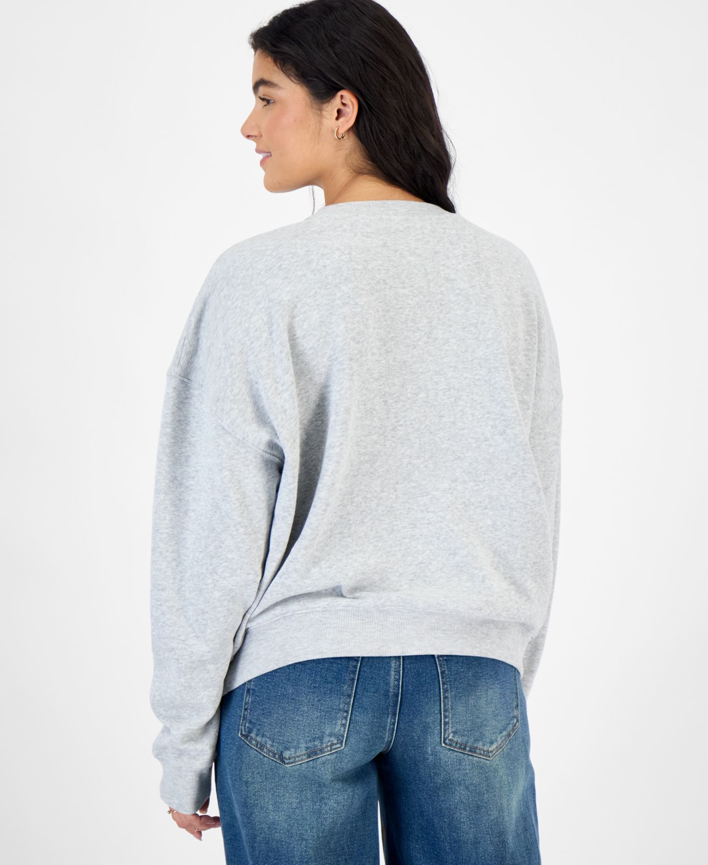 Женский свитшот Grayson Threads, The Label Juniors' Snoopy Plaid Graphic Fleece, цвет: Серый — фото 3