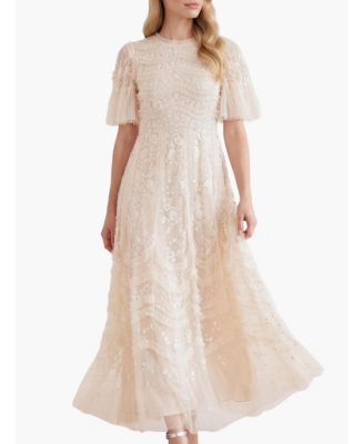 Women's Gianna Ruffle Short Sleeve Maxi Gown