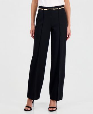 Women's Wide Leg Belted Compression Pants