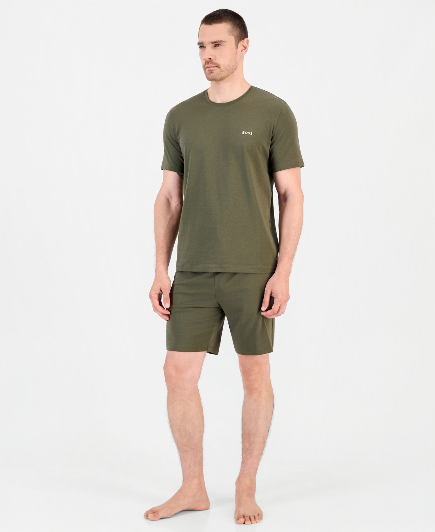 Мужские шорты BOSS by Hugo Boss Mix & Match Drawstring Shorts, 8" Inseam, цвет: Зелёный — фото 1