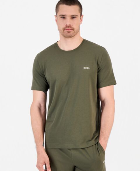 Мужская футболка BOSS by Hugo Boss Mix & Match Crewneck Short-Sleeve Cotton, цвет: Зелёный