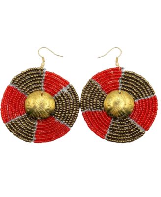 Sanaa African Beaded Earrings - Handcrafted Kenyan Statement Jewelry
