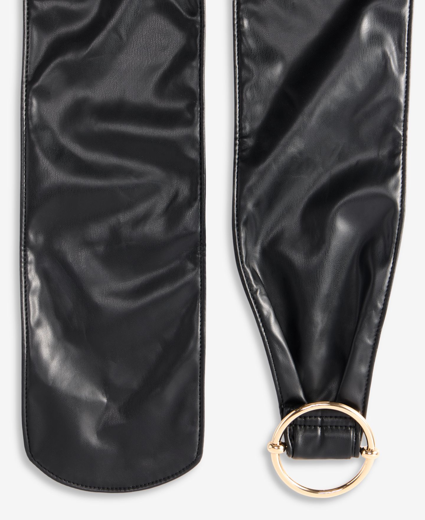 Женский ремень I.N.C. International Concepts Faux-Leather Sash, цвет: Чёрный золотой — фото 3