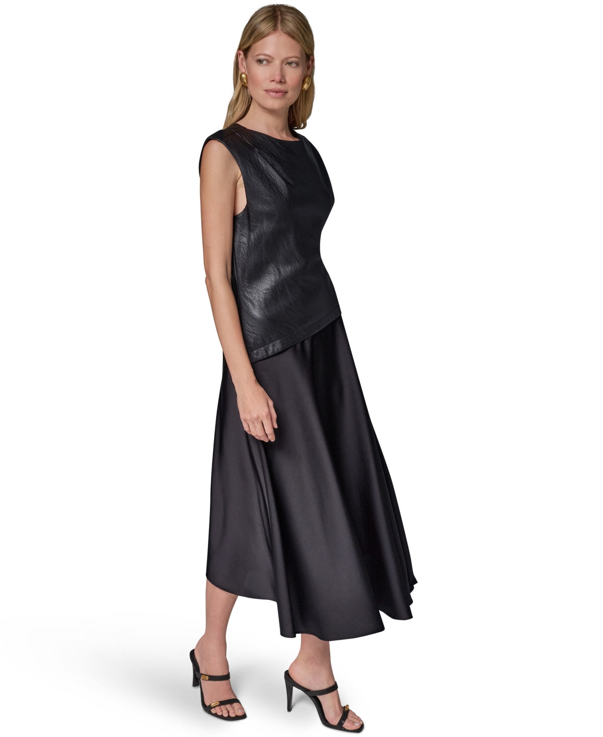 Donna Karan New York Women's Sleeveless Boat Neck Dress