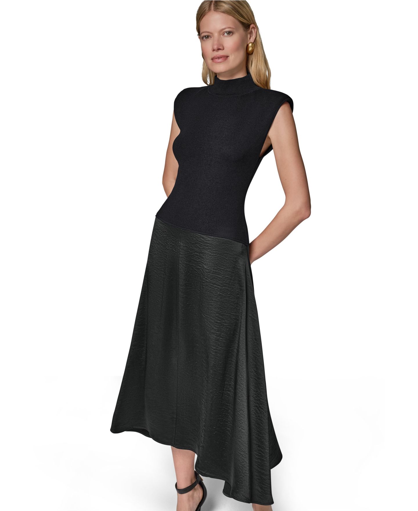Женское платье Donna Karan New York Media Midi, цвет: Чёрный — фото 2