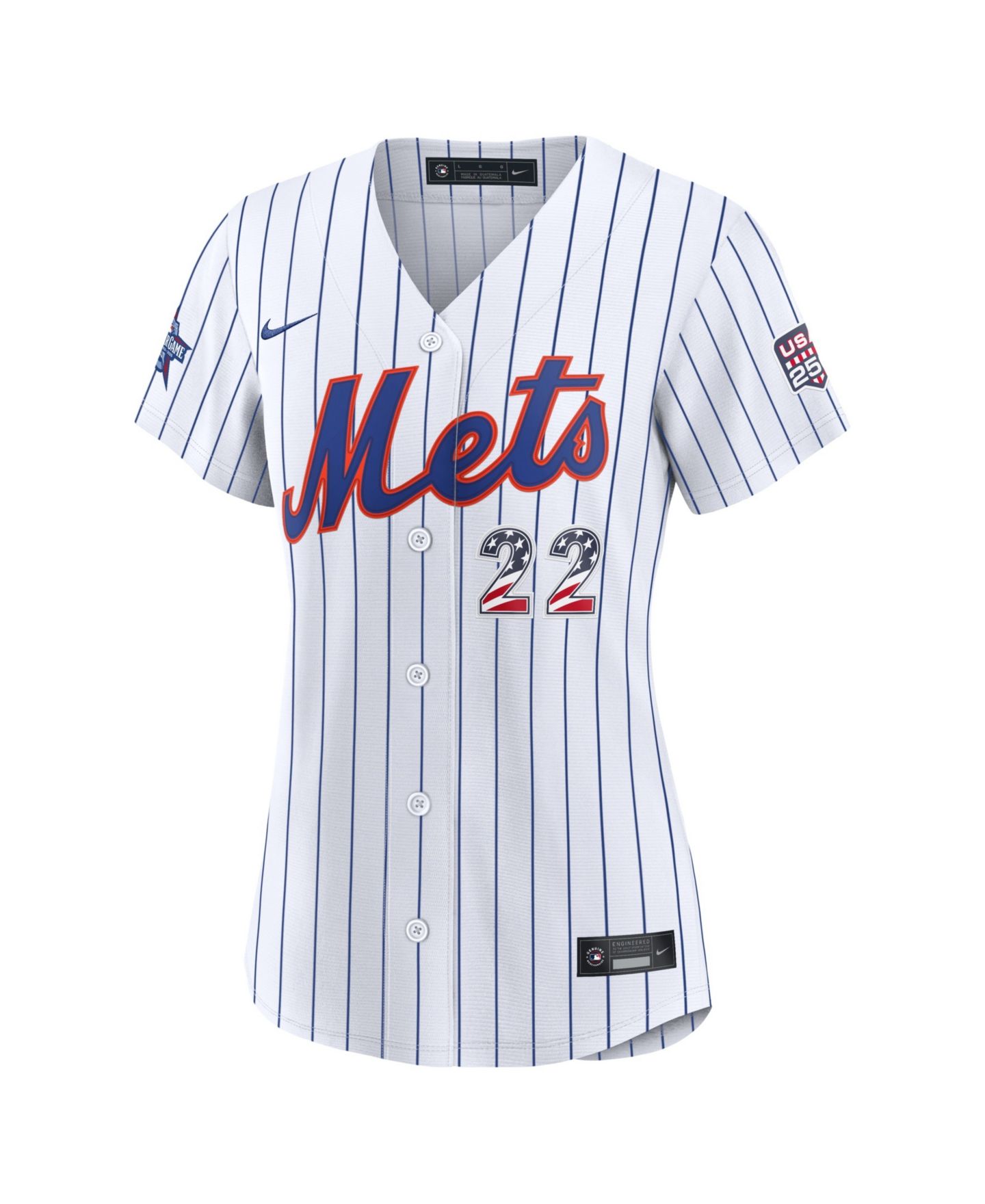 Женский топ Nike 2026 All-Star Edition Stars Stripes New York Mets Juan Soto White Stadium Jersey — фото 2