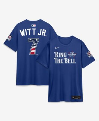 Men's 2026 All-Star Game American League Bobby Witt Jr. Rush Blue Name & Number T-Shirt