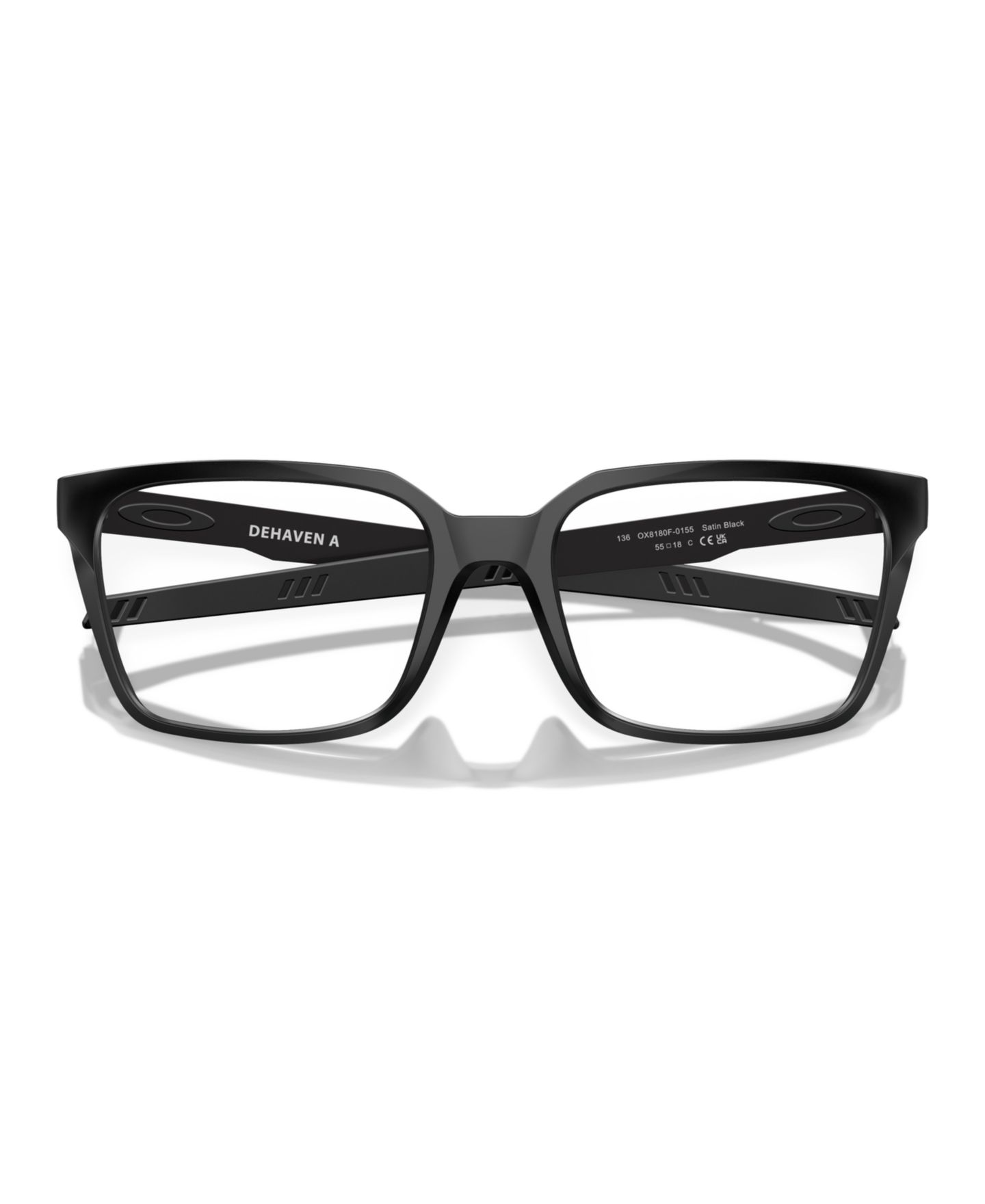 Мужские очки Oakley Dehaven Low Bridge Fit Eyeglasses, OX8180F, цвет: Атласный чёрный — фото 3
