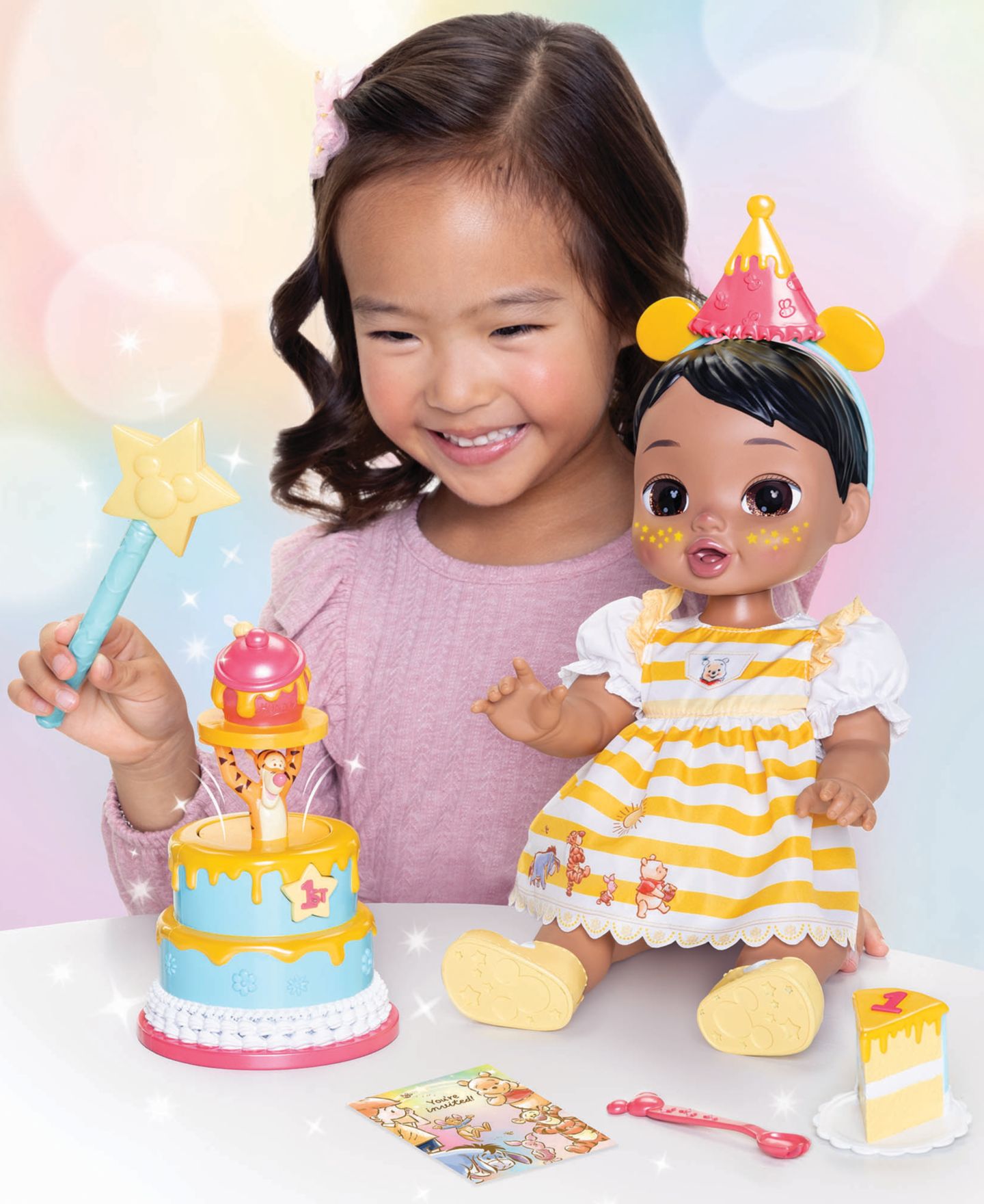 Детская кукла Disney Darlings Winnie the Pooh 13" Interactive Birthday Baby Doll — фото 3