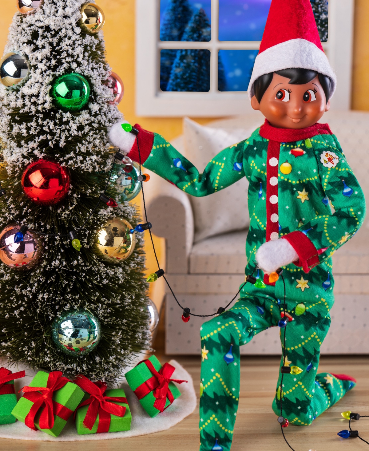 Elf on the Shelf Claus Couture Goodnight, Sleep Bright PJs, Ages 3+
