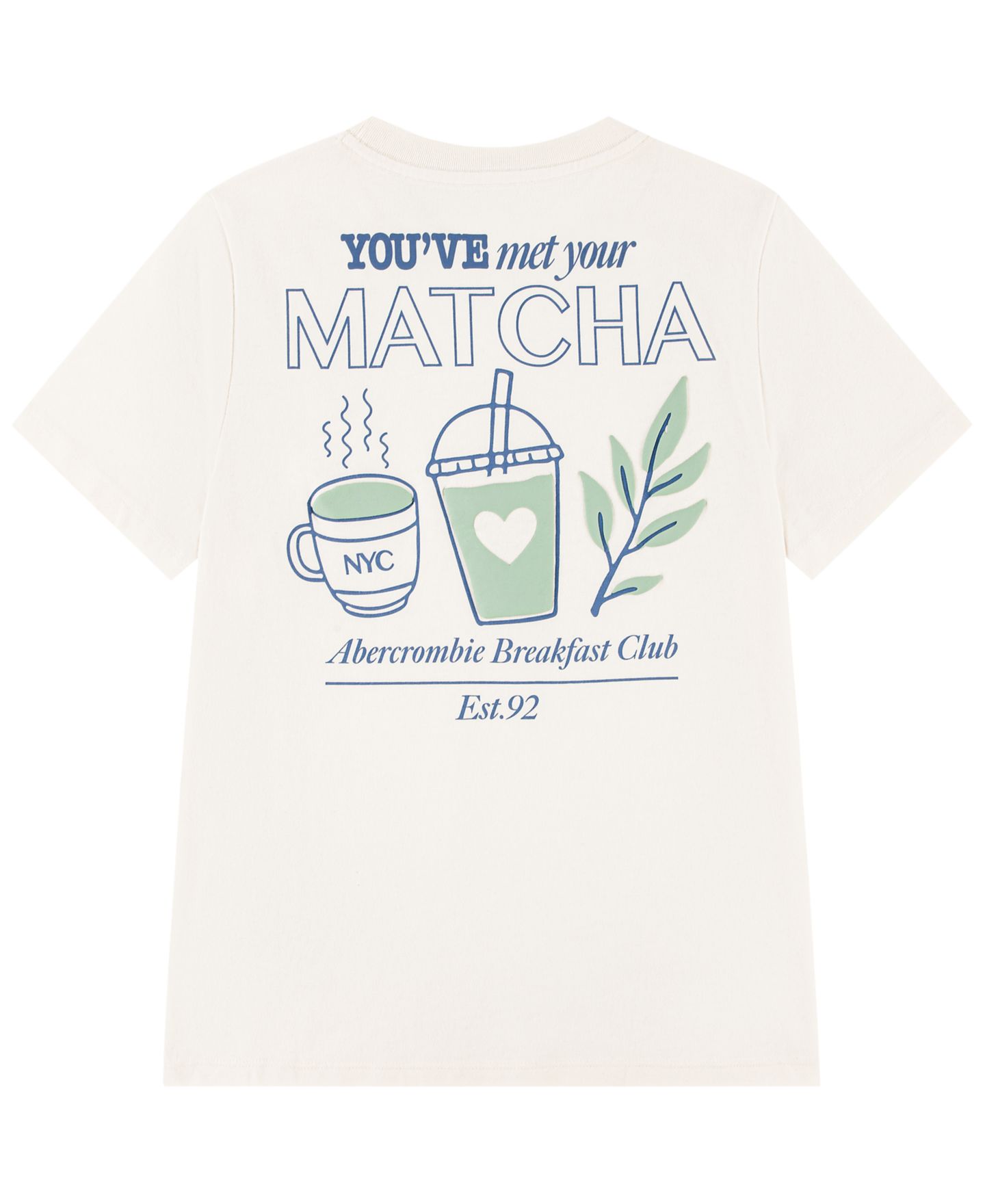 Детская футболка abercrombie kids Matcha с коротким рукавом, 5-16, цвет: Молочный белый — фото 6