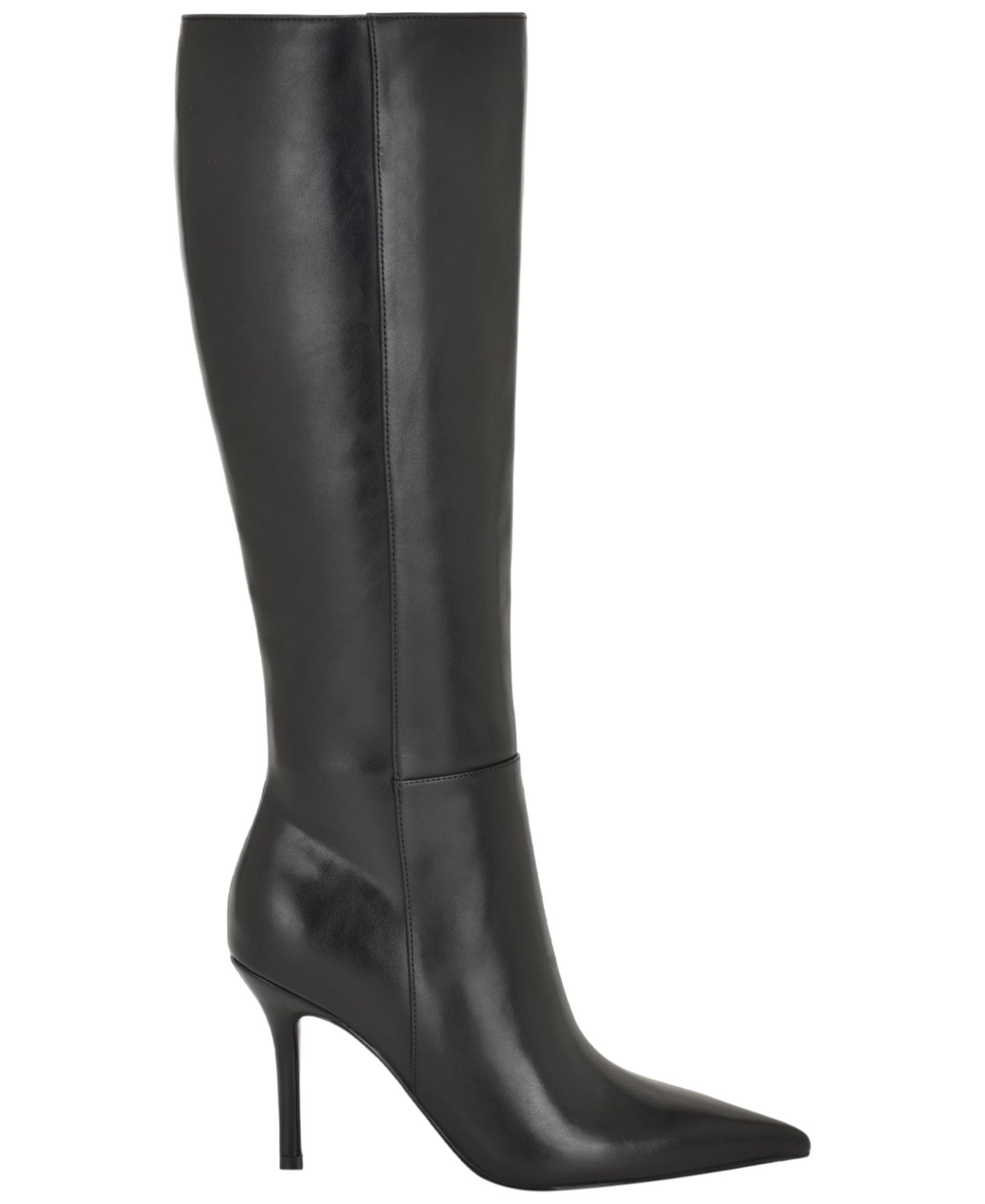 Женские ботинки Nine West Gerty Tall Stiletto Dress Boots, Regular & Wide Calf, цвет: Чёрный кожаный — фото 2