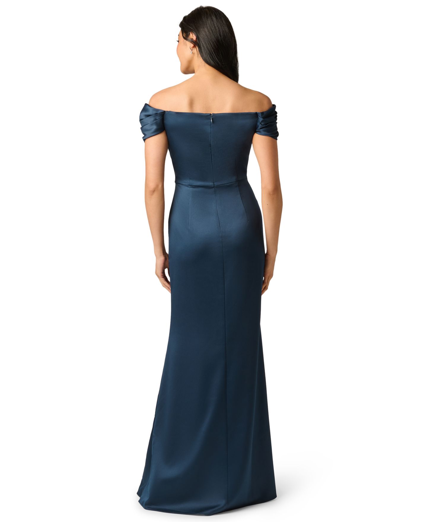 Женское платье Adrianna Papell Layered Bodice Gown, цвет: Тёмный тёмно-синий — фото 5