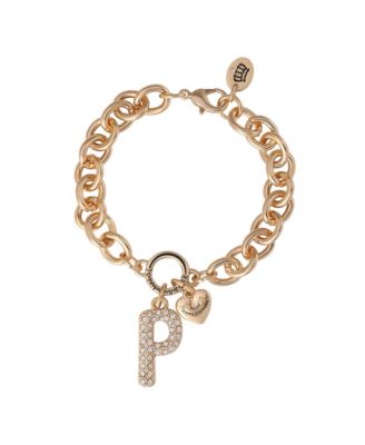 Pave Initial Charm Bracelet - 7.5'' inch