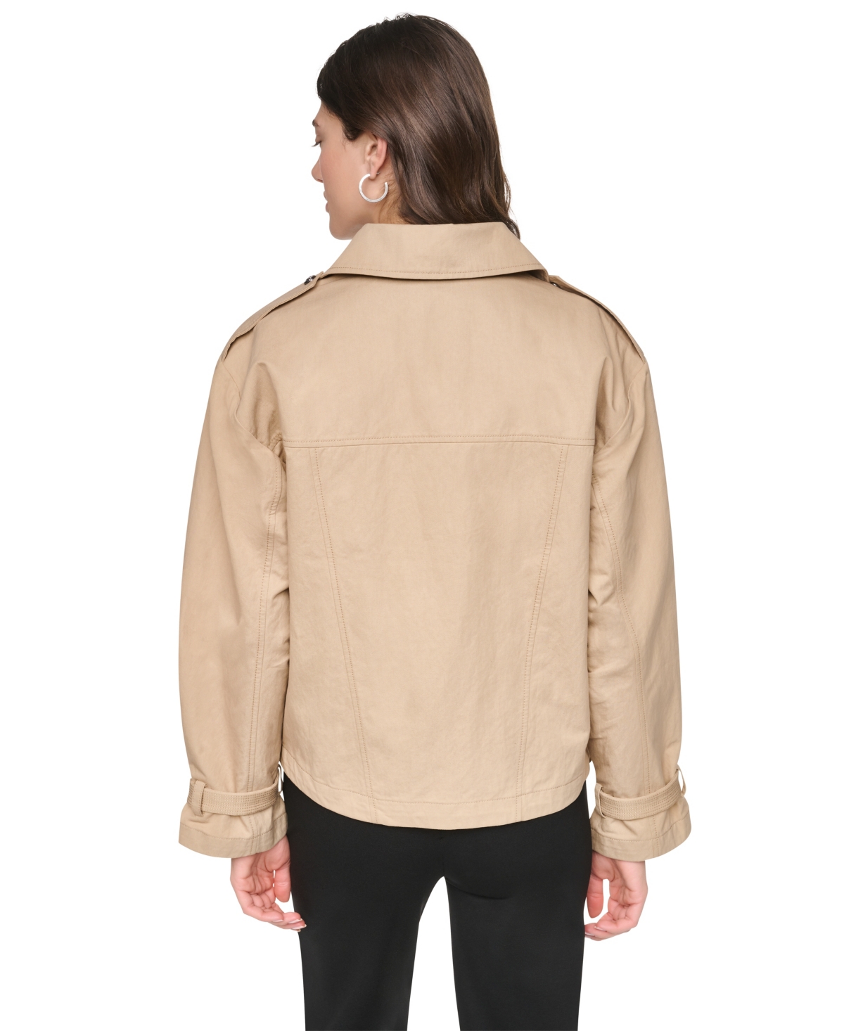 Dkny Women's Collared Zip-Front Utility Jacket