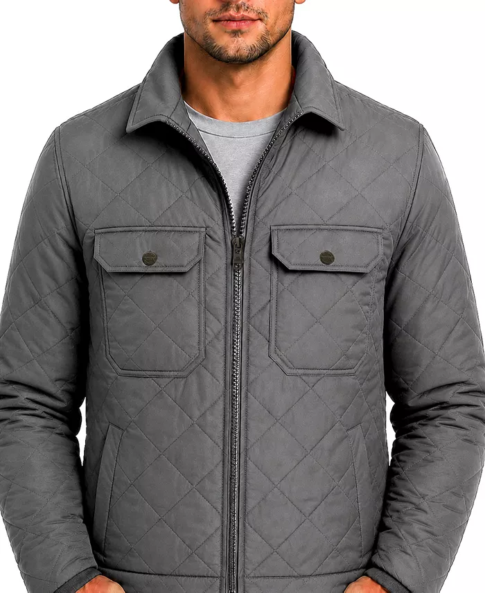 Men's Diamond Quilted Lightweight Jacket - thumbnail 8