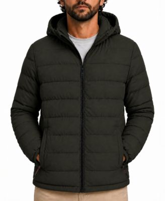 Men's Stretch Insulated Hooded Puffer Jacket