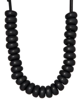 Black-Tone Resin Collar Necklace