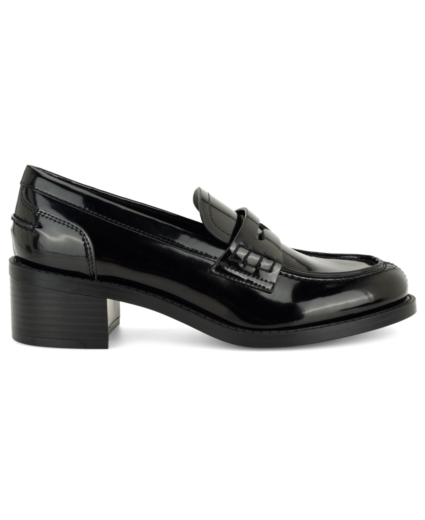 Женские туфли Nine West Vandel Block Heel Penny, цвет: Чёрный лаковый — фото 2