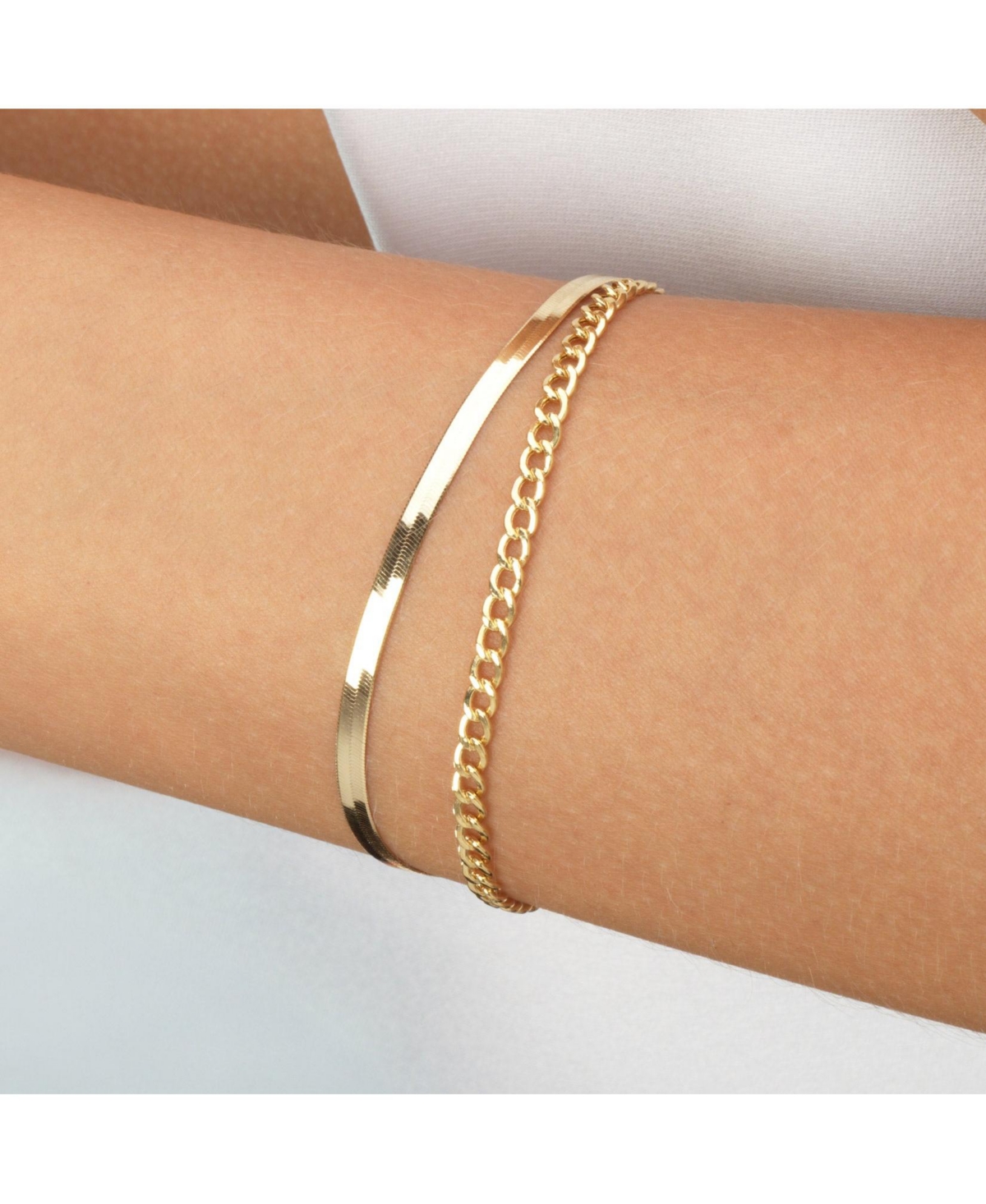 The Lovery Curb Chain Bracelet 14K Yellow Gold - millimeters