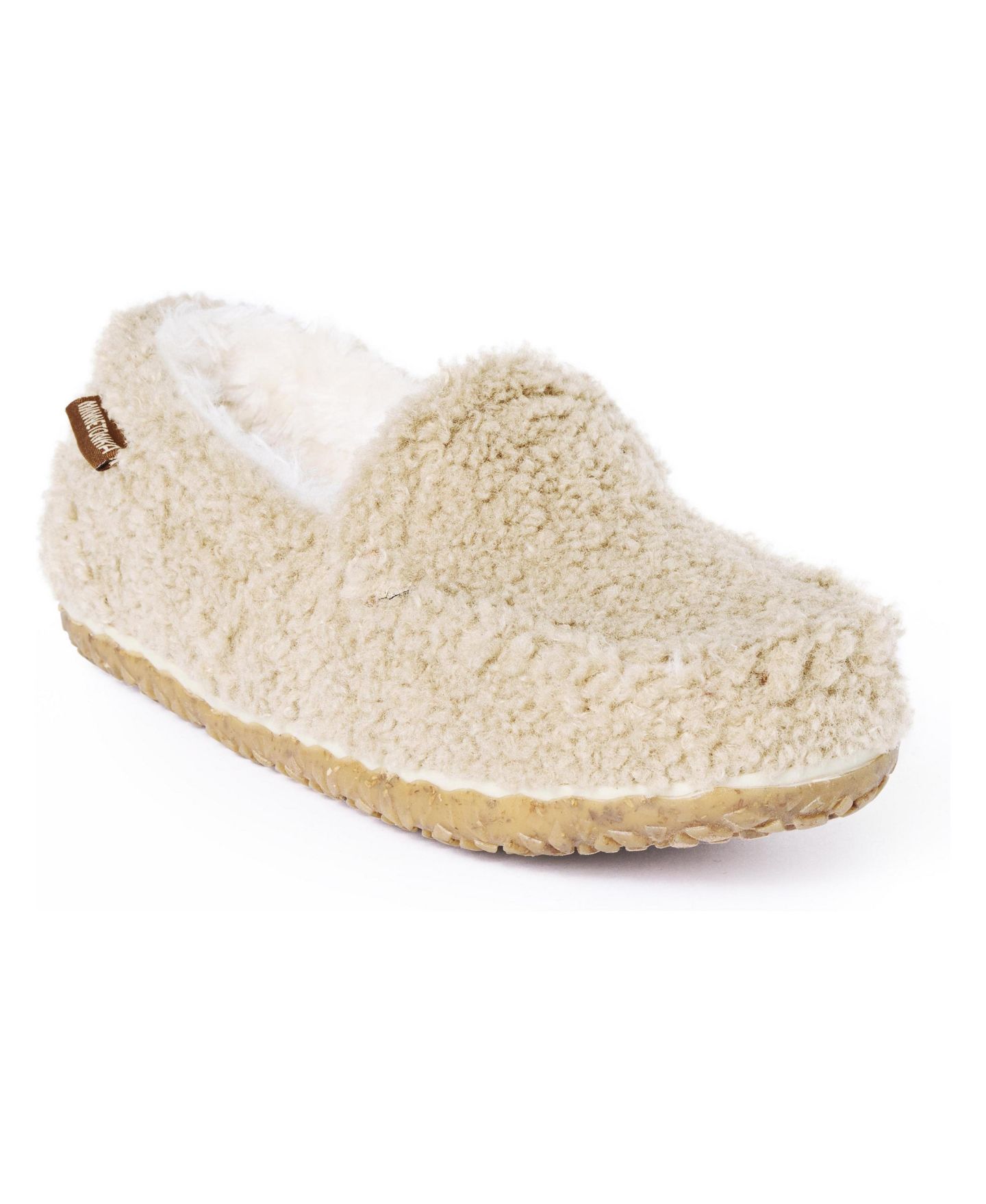 Женские тапочки Minnetonka Tempe Slippers, цвет: Бежевый — фото 1