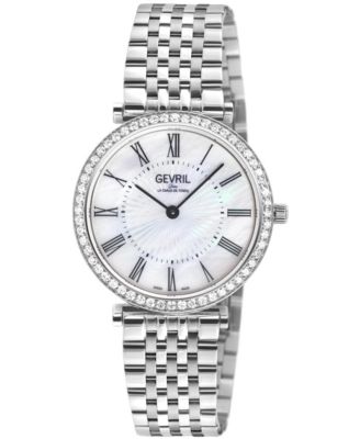 Women's Atelier 57 Swiss Quartz Diamond Silver Stainless Steel Bracelet Watch