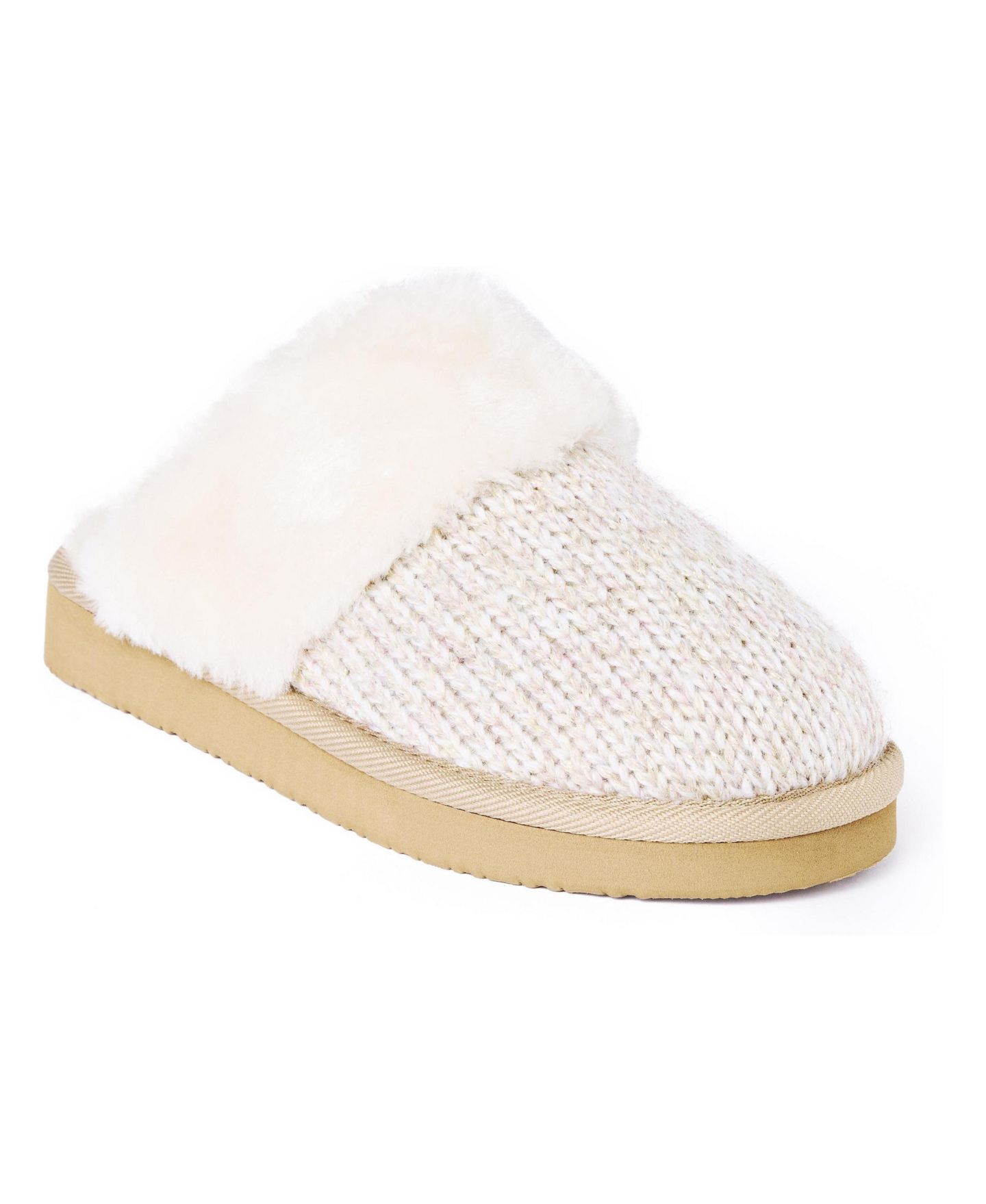 Женские тапочки Minnetonka Chesney Sparkle Knit Slipper, цвет: Рыжевато-коричневый — фото 1