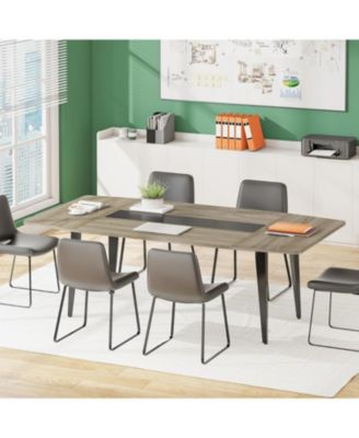 6FT Conference Table: "H boat-shaped meeting table. Industrial seminar table for office meeting rooms